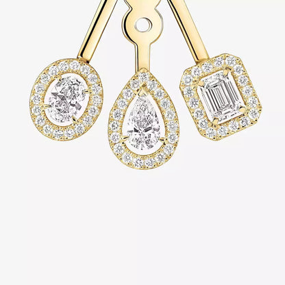[⭐moonlume] My Twin Trio  Diamond Earrings