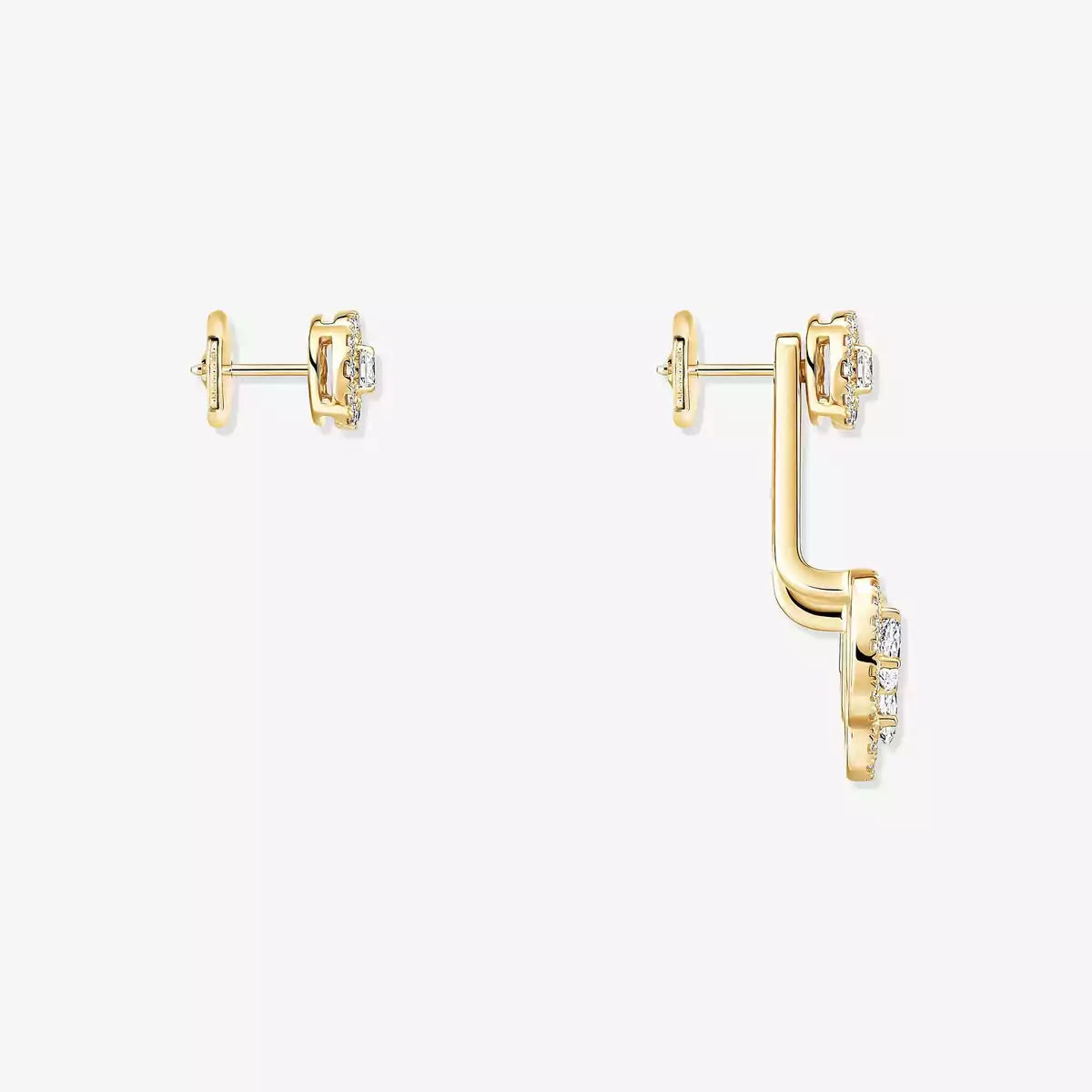 [⭐moonlume] My Twin Trio  Diamond Earrings