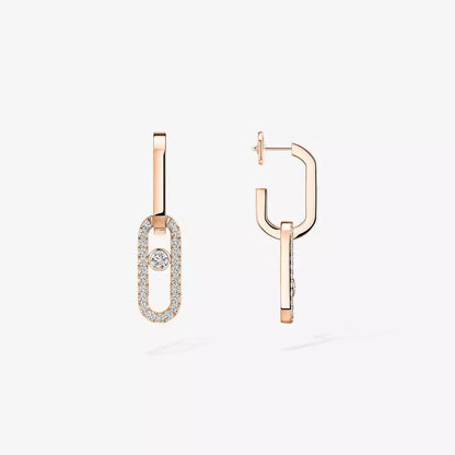 [⭐moonlume]Move Link Diamond Earrings