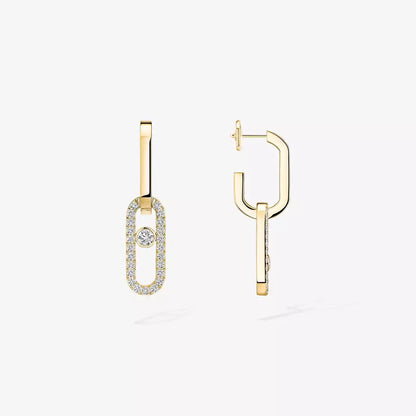 [⭐moonlume]Move Link Diamond Earrings