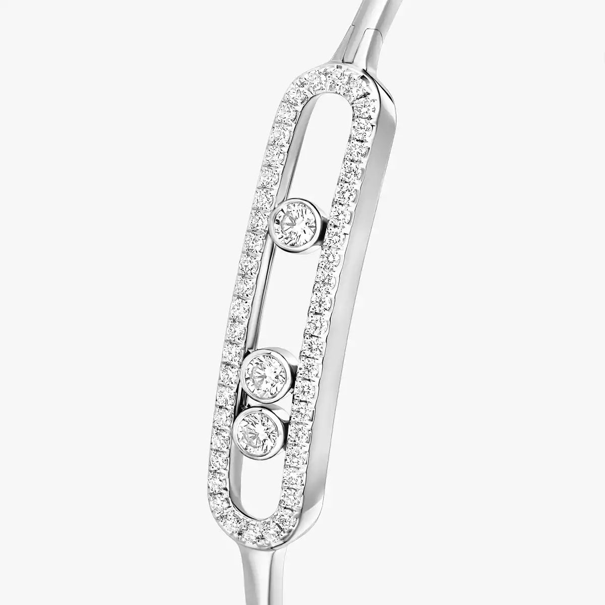 [⭐moonlume]Move Pavé Diamond Bangle Bracelet M