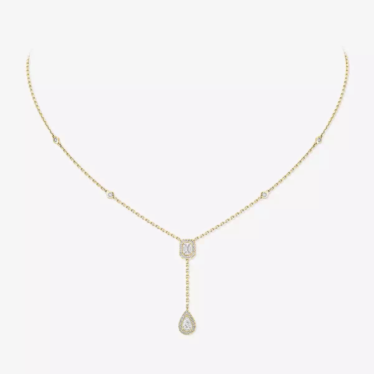 [⭐moonlume]Gold Diamond Tie Necklace