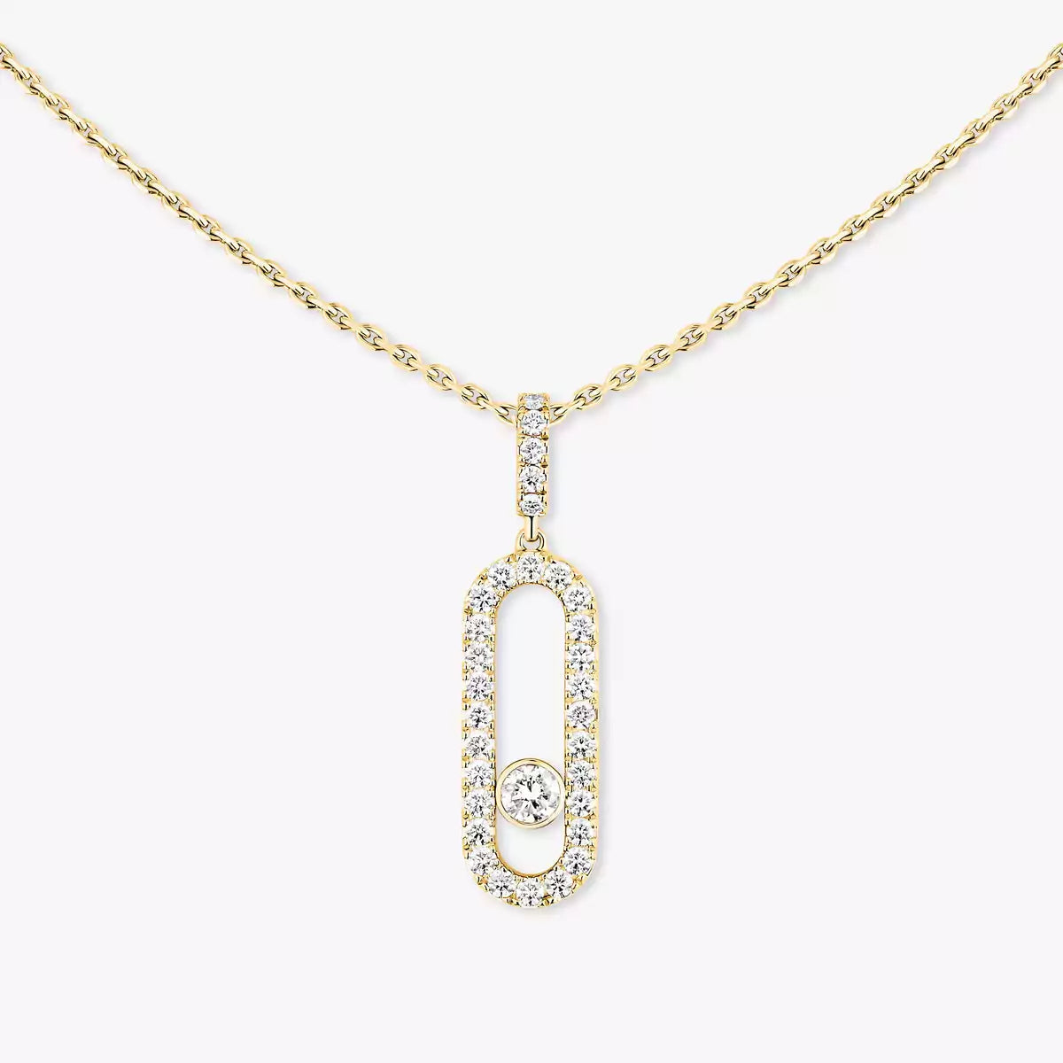 [⭐moonlume]Move Uno Diamond Necklace in Rose Gold