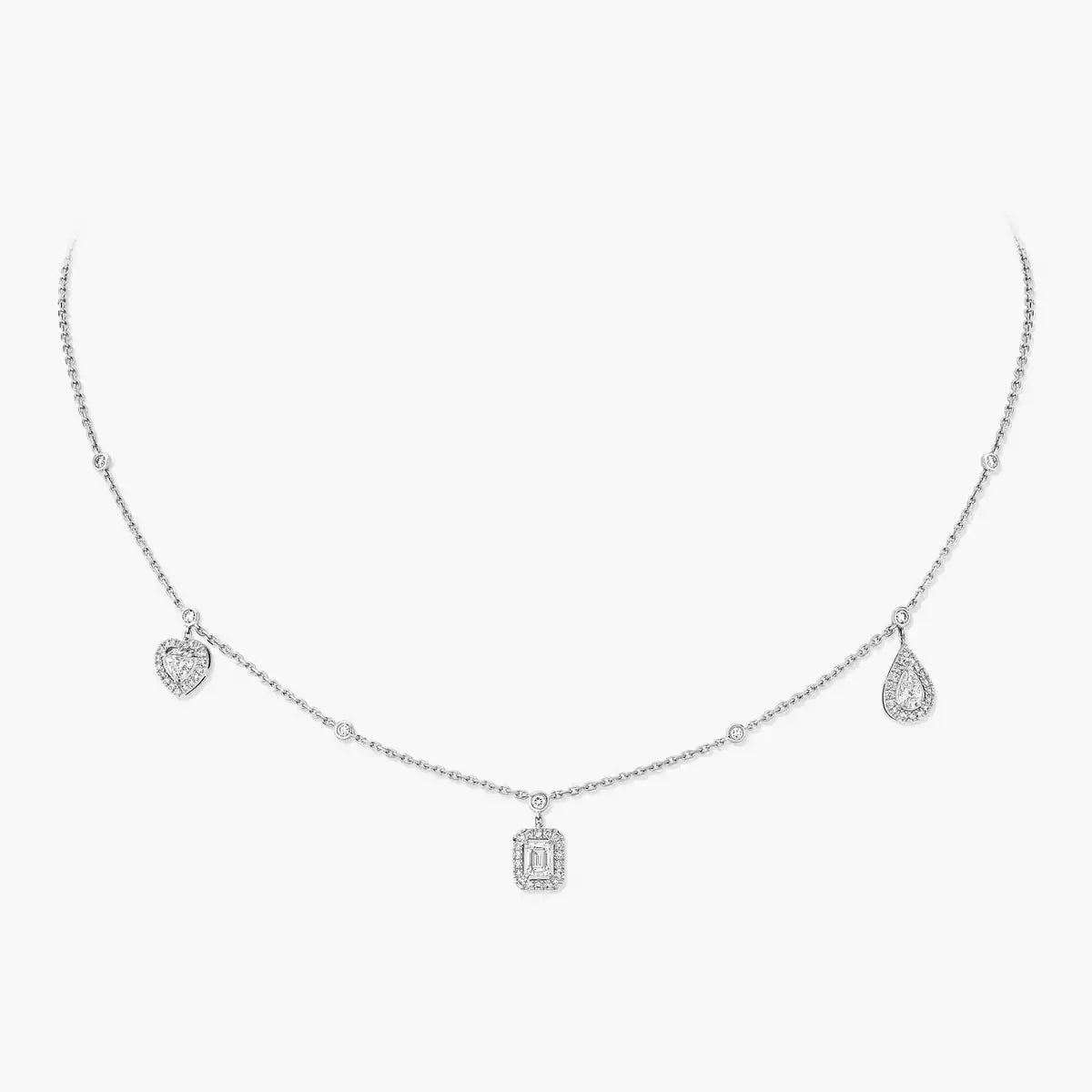 [⭐moonlume]My Twin Diamond Necklace in Silver