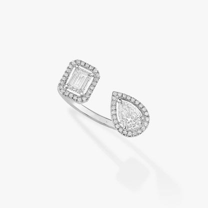 [⭐moonlume]MY TWIN TOI & MOI SILVER DIAMOND RING