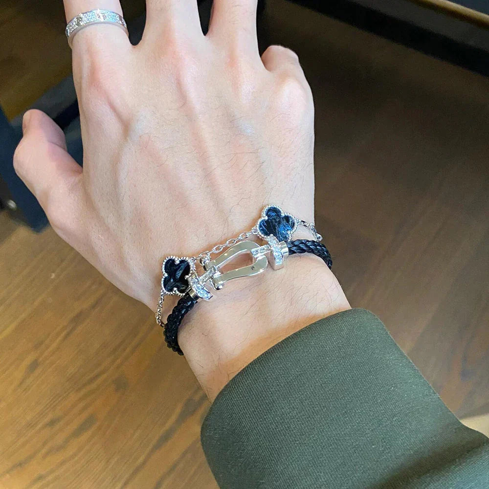 [⭐moonlume]CLOVER 5 MOTIF PIETERSITE BRACELET COLLECTION