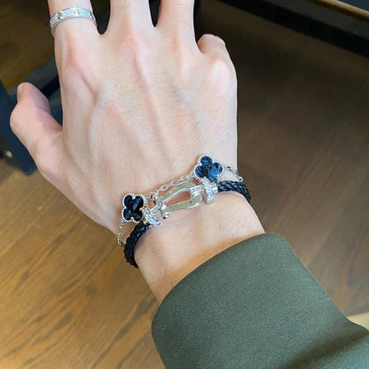 [⭐moonlume]CLOVER 5 MOTIF PIETERSITE BRACELET COLLECTION