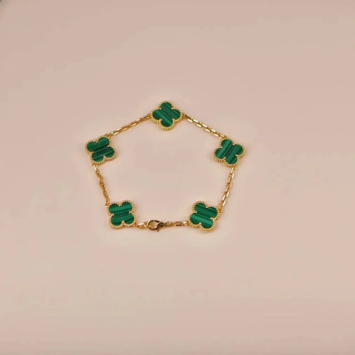 [⭐moonlume] CLOVER 5 MOTIF MALACHITE BRACELET COLLECTION
