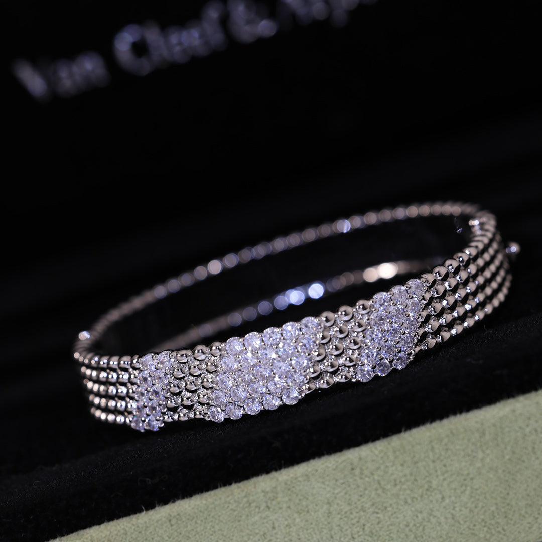 [⭐moonlume]  FIVE-ROW DIAMOND BRACELET