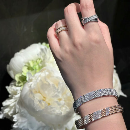 [⭐moonlume]  FIVE-ROW DIAMOND BRACELET