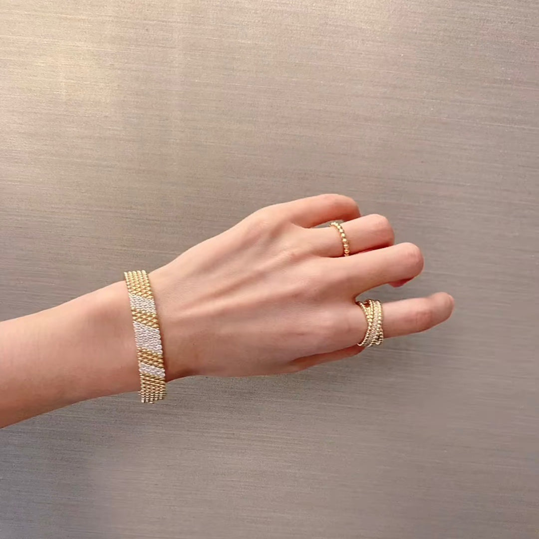 [⭐moonlume]  FIVE-ROW DIAMOND BRACELET