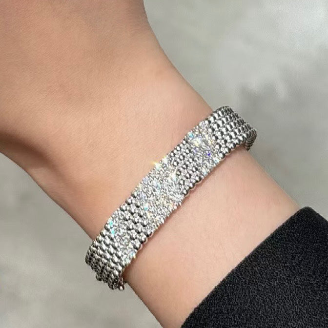[⭐moonlume]  FIVE-ROW DIAMOND BRACELET