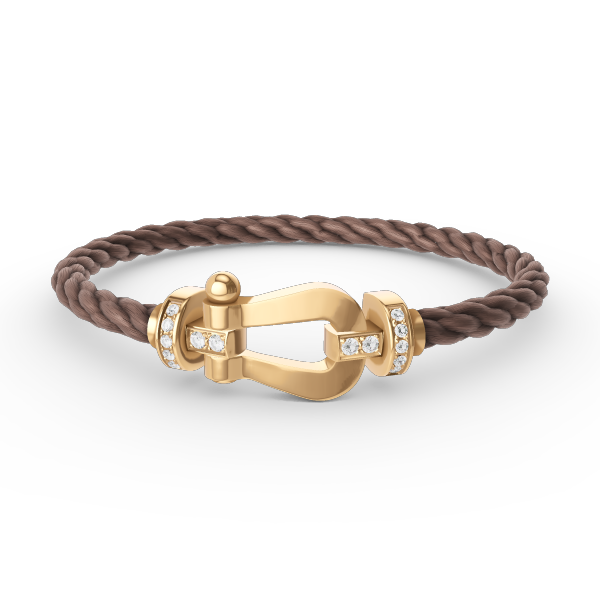 [⭐moonlume]FORCE LARGE HORSESHOE HALF DIAMOND BRACELET GOLD