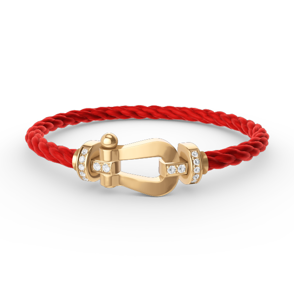 [⭐moonlume]FORCE LARGE HORSESHOE HALF DIAMOND BRACELET GOLD