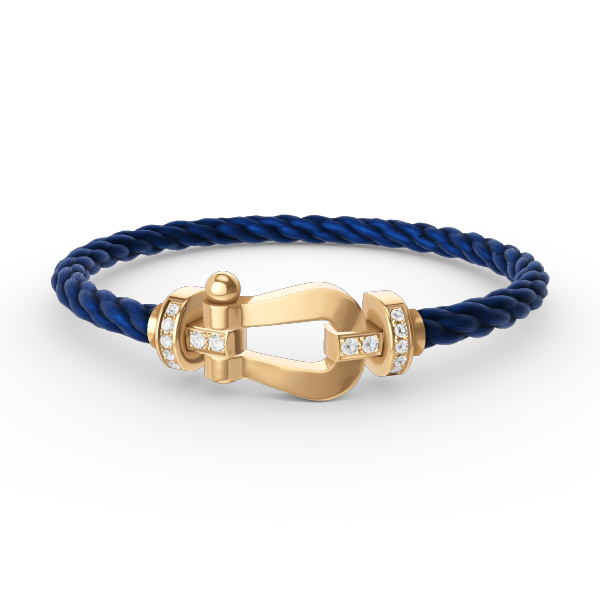 [⭐moonlume]FORCE LARGE HORSESHOE HALF DIAMOND BRACELET GOLD