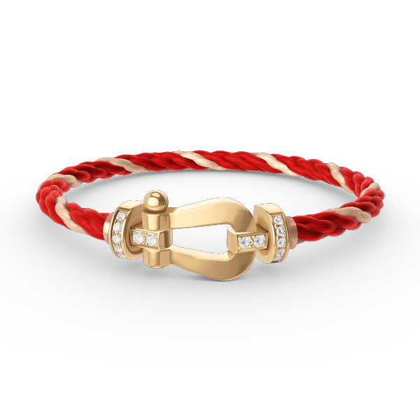 [⭐moonlume]FORCE LARGE HORSESHOE HALF DIAMOND BRACELET GOLD