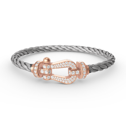 [⭐moonlume]FORCE LARGE HORSESHOE FULL DIAMOND BRACELET ROSE GOLD