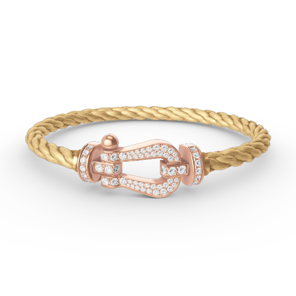 [⭐moonlume]FORCE LARGE HORSESHOE FULL DIAMOND BRACELET ROSE GOLD
