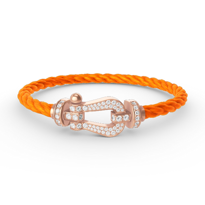 [⭐moonlume]FORCE LARGE HORSESHOE FULL DIAMOND BRACELET ROSE GOLD