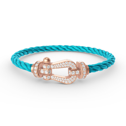 [⭐moonlume]FORCE LARGE HORSESHOE FULL DIAMOND BRACELET ROSE GOLD