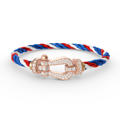 [⭐moonlume]FORCE LARGE HORSESHOE FULL DIAMOND BRACELET ROSE GOLD