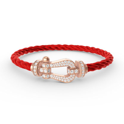 [⭐moonlume]FORCE LARGE HORSESHOE FULL DIAMOND BRACELET ROSE GOLD