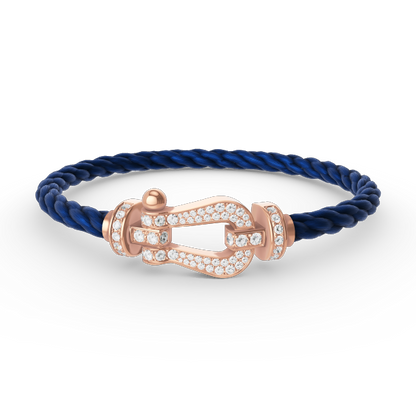 [⭐moonlume]FORCE LARGE HORSESHOE FULL DIAMOND BRACELET ROSE GOLD