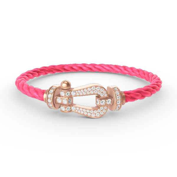 [⭐moonlume]FORCE LARGE HORSESHOE FULL DIAMOND BRACELET ROSE GOLD