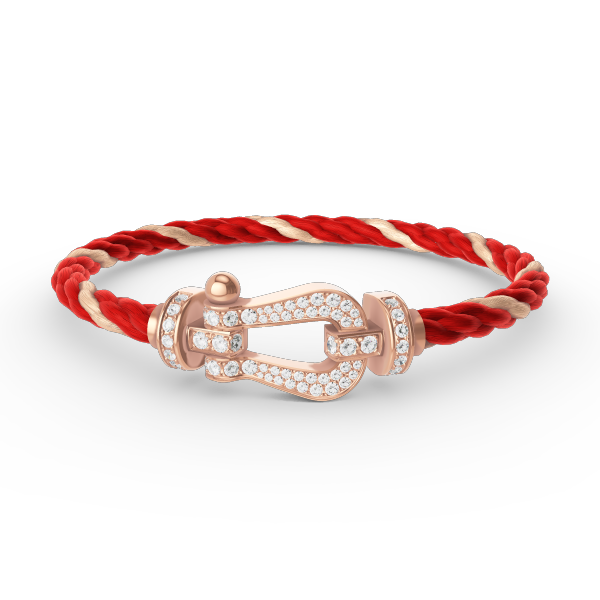 [⭐moonlume]FORCE LARGE HORSESHOE FULL DIAMOND BRACELET ROSE GOLD