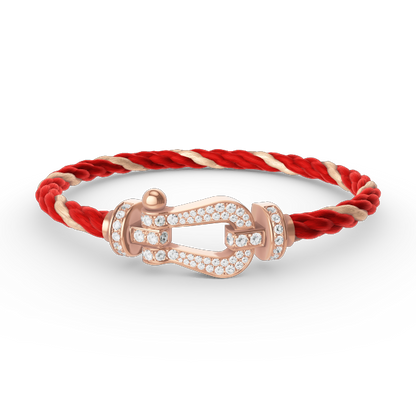 [⭐moonlume]FORCE LARGE HORSESHOE FULL DIAMOND BRACELET ROSE GOLD