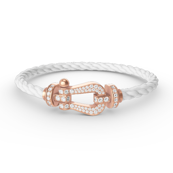 [⭐moonlume]FORCE LARGE HORSESHOE FULL DIAMOND BRACELET ROSE GOLD