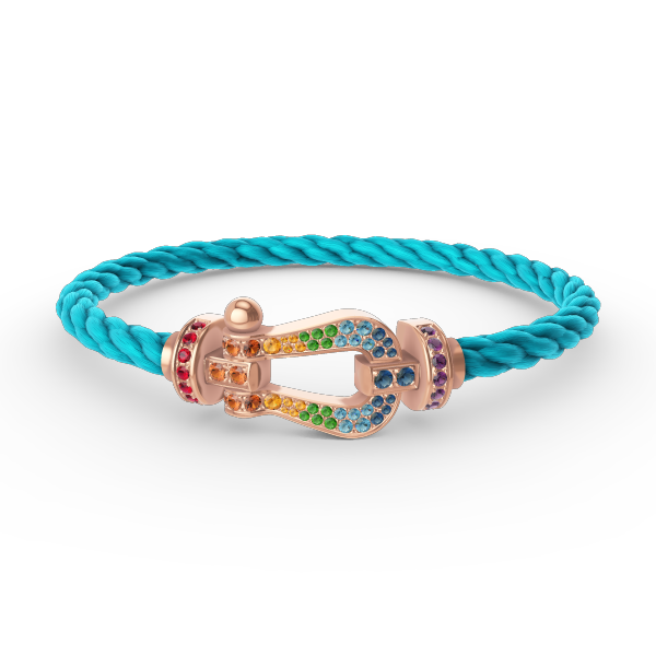 [⭐moonlume]FORCE LARGE HORSESHOE  COLORED DIAMOND BRACELET ROSE GOLD
