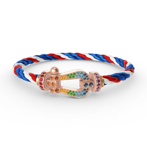 [⭐moonlume]FORCE LARGE HORSESHOE  COLORED DIAMOND BRACELET ROSE GOLD