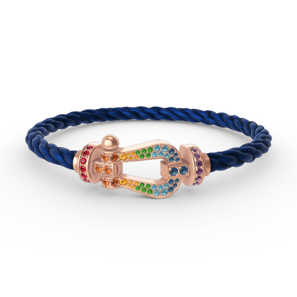 [⭐moonlume]FORCE LARGE HORSESHOE  COLORED DIAMOND BRACELET ROSE GOLD