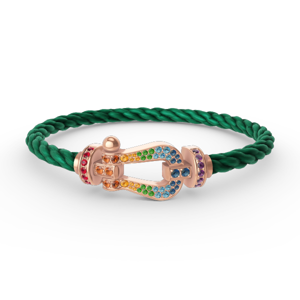 [⭐moonlume]FORCE LARGE HORSESHOE  COLORED DIAMOND BRACELET ROSE GOLD