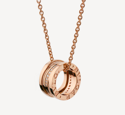 [⭐moonlume]ZERO 1 PINK GOLD DIAMOND NECKLACE
