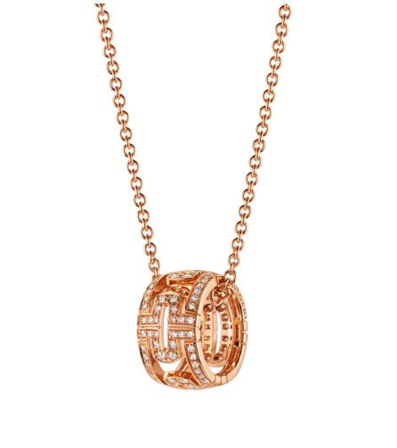 [⭐moonlume]PARENTESI NECKLACE PINK GOLD DIAMOND