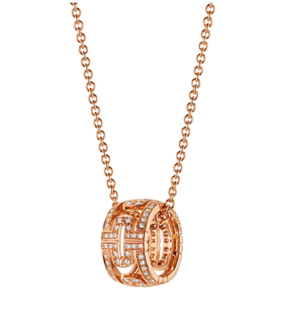 [⭐moonlume]PARENTESI NECKLACE PINK GOLD DIAMOND