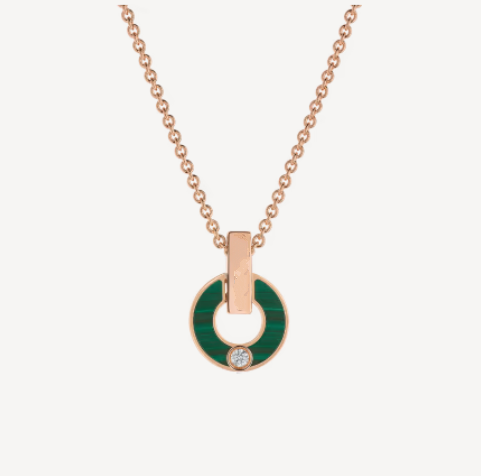 [⭐moonlume]GARI NECKLACE PINK GOLD MALACHITE