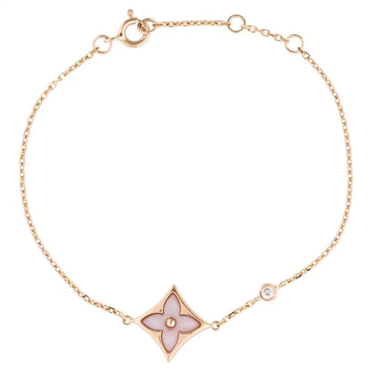 [⭐moonlume]STAR 1 DIAMOND PINK GOLD BRACELET
