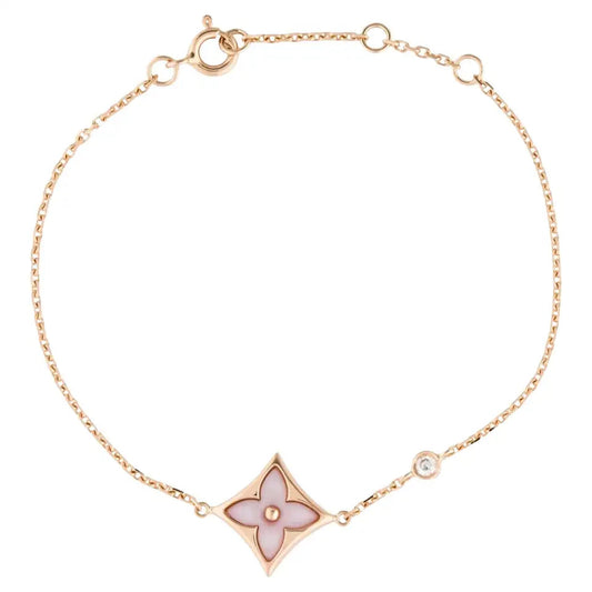 [⭐moonlume]STAR 1 DIAMOND PINK GOLD BRACELET