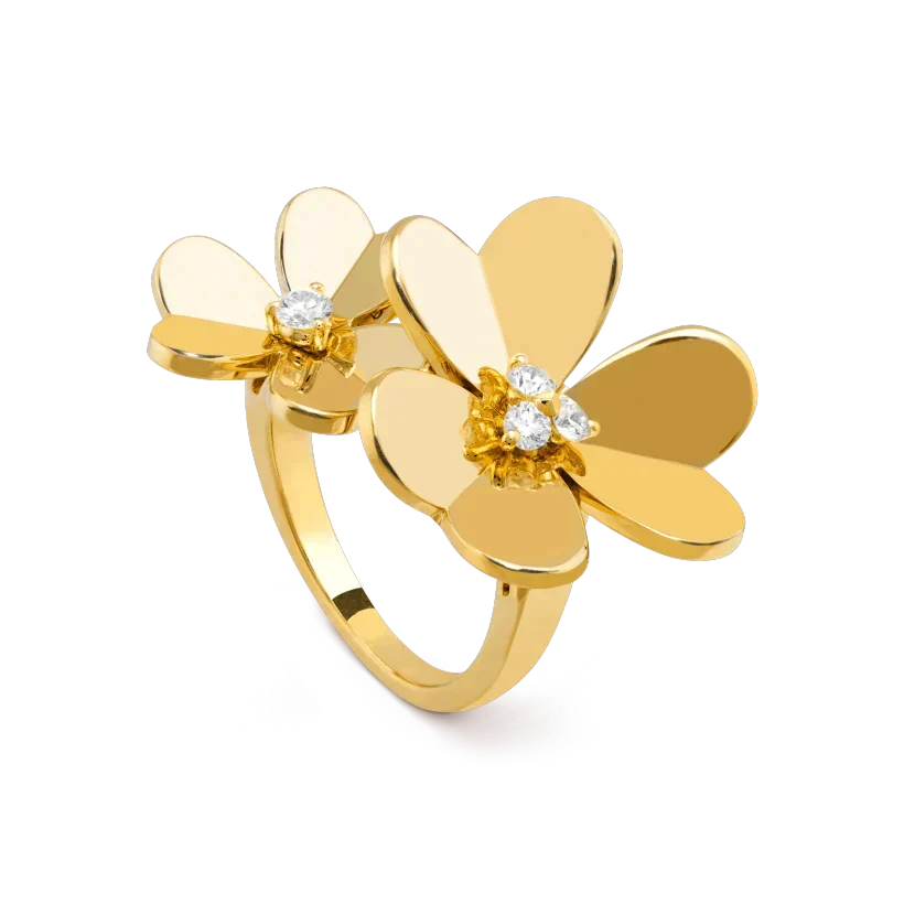 [⭐moonlume]CLOVER COMOS GOLD DIAMOND RING