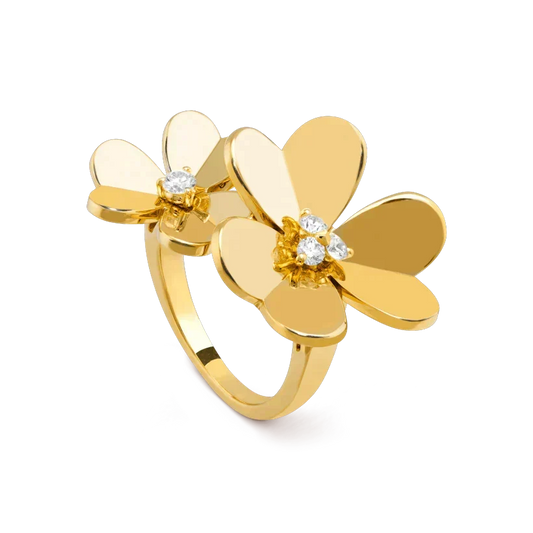 [⭐moonlume]CLOVER COMOS GOLD DIAMOND RING