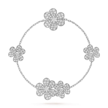 [⭐moonlume]FRIVOLE SILVER 5 FLOWERS BRACELET