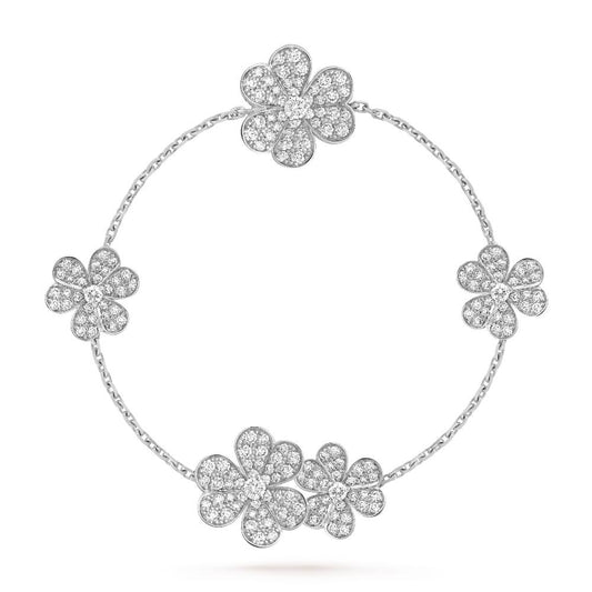 [⭐moonlume]FRIVOLE SILVER 5 FLOWERS BRACELET