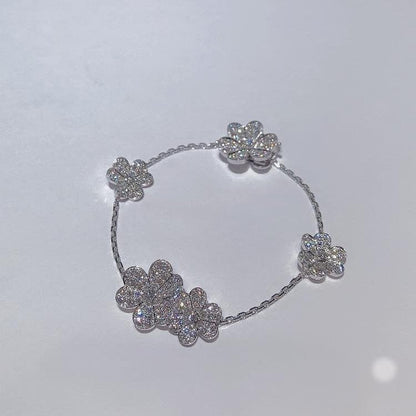 [⭐moonlume]FRIVOLE SILVER 5 FLOWERS BRACELET