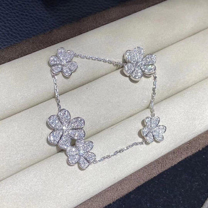 [⭐moonlume]FRIVOLE SILVER 5 FLOWERS BRACELET