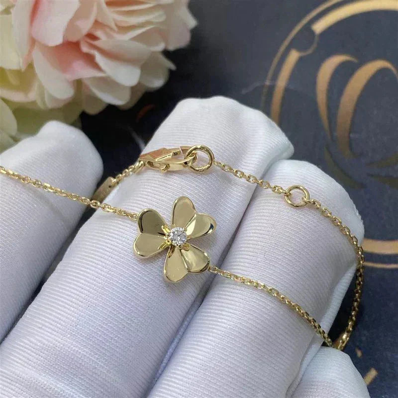 [⭐moonlume]FRIVOLE GOLD FLOWER PINK MALACHITE BRACELET