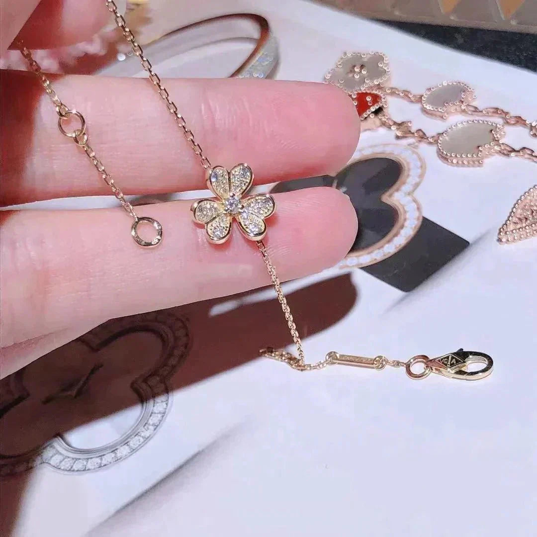 [⭐moonlume]FRIVOLE GOLD FLOWER DIAMOND BRACELET