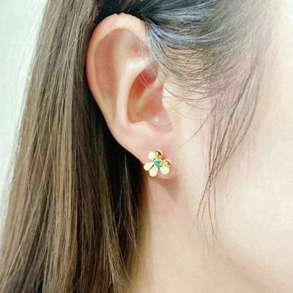 [⭐moonlume]FRIVOLE  FLOWER MALACHITE EARRINGS